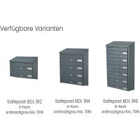 Briefkastenanlage 4-fach BDL914 Anthrazit